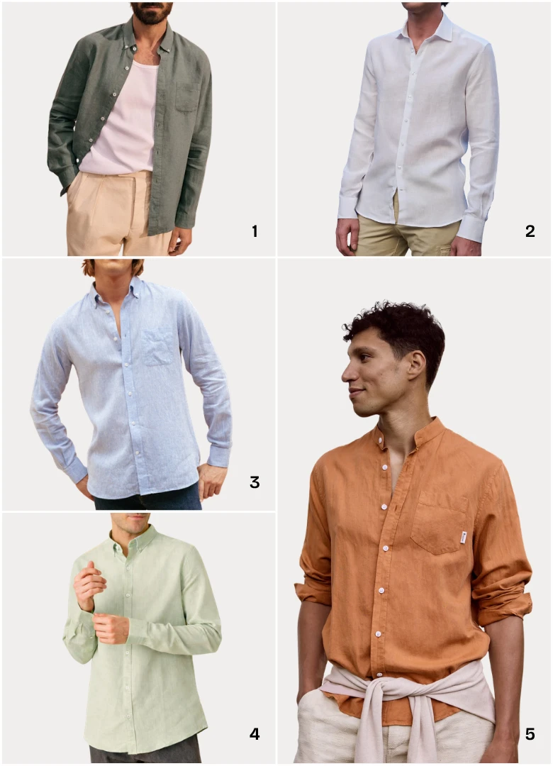 chemises lin homme soldes ss26