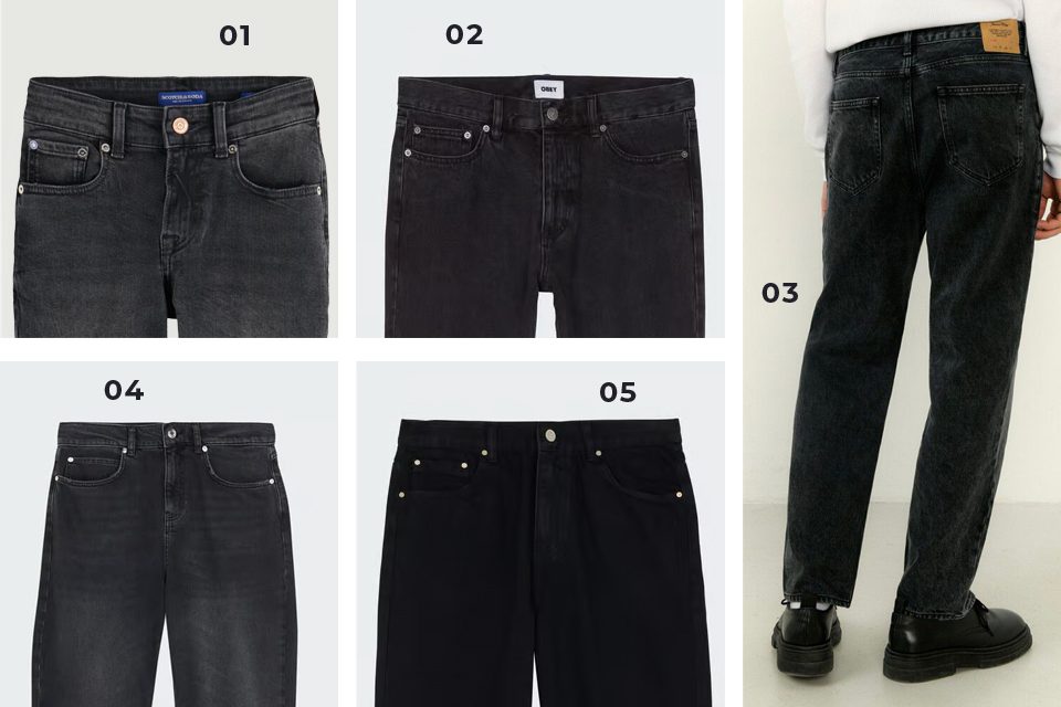 jeans noirs soldes fw24