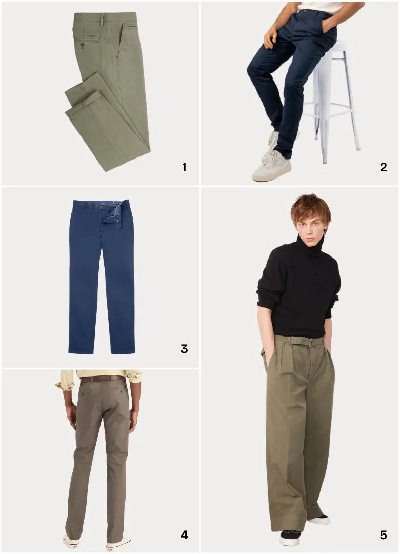 pantalons chinos soldes ah25