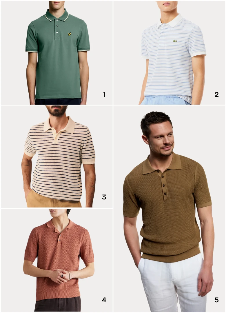 soldes polos motifs homme 2026 ete