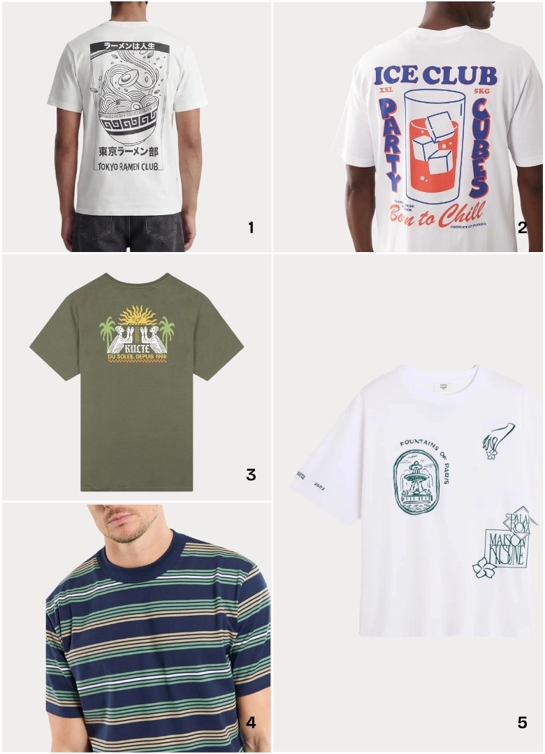 soldes t shirts homme imprimes 2026 ete