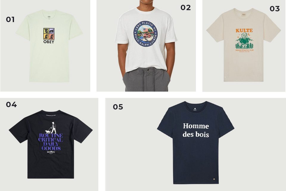 sélection t shirts imprimés soldes 2024