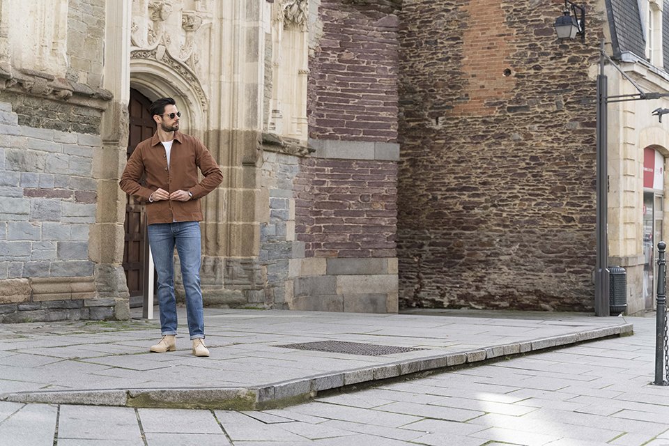 look entre deux veste de travail homme