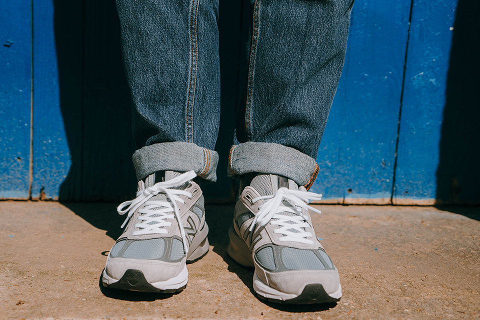 new balance 990 with jeans