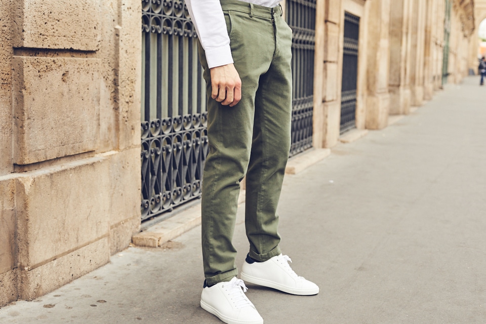 Pantalon beige de travail chino pour homme - ROBUR