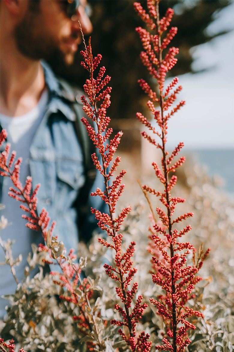 look homme printemps fleurs