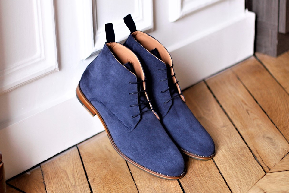 bottes bleues marine homme