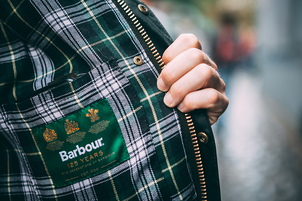 Blouson barbour tartan