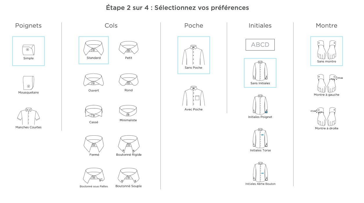 Le Chemiseur Sélectionner Ses Préférences
