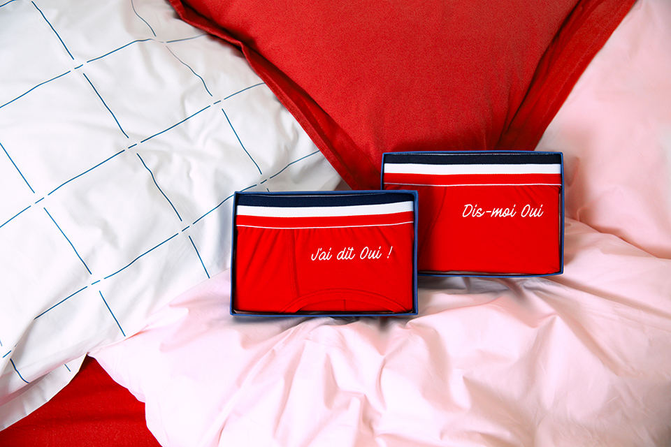 Un sousvêtement personnalisé Le Slip Français pour la SaintValentin