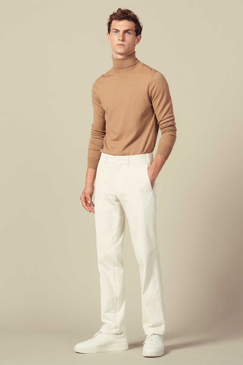 pantalon en velours blanc homme sandro