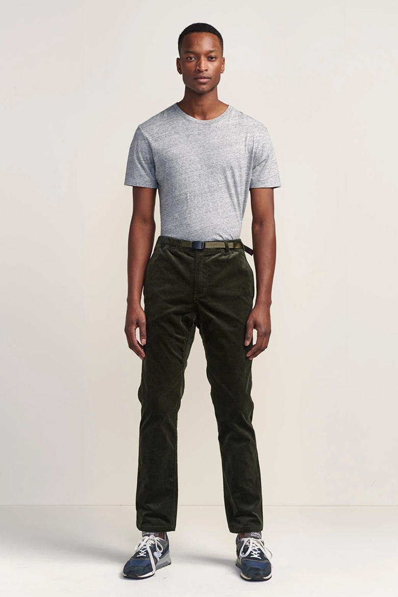 pantalon en velours homme vert fonce bellerose