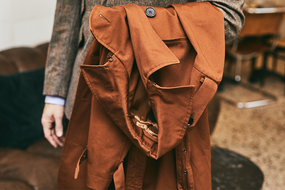 Trench Coat Ocre Orange