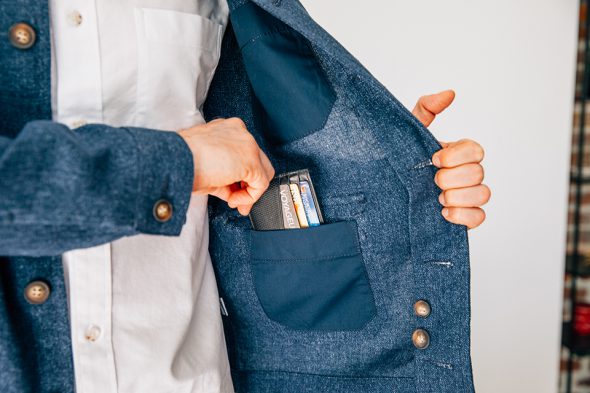 veste travail hast interieur poche gauche porte cartes