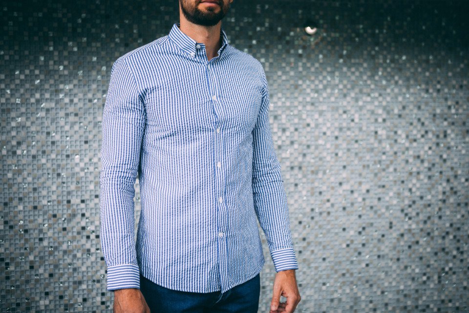 Chemise Paname Collections Seersucker Portee Face