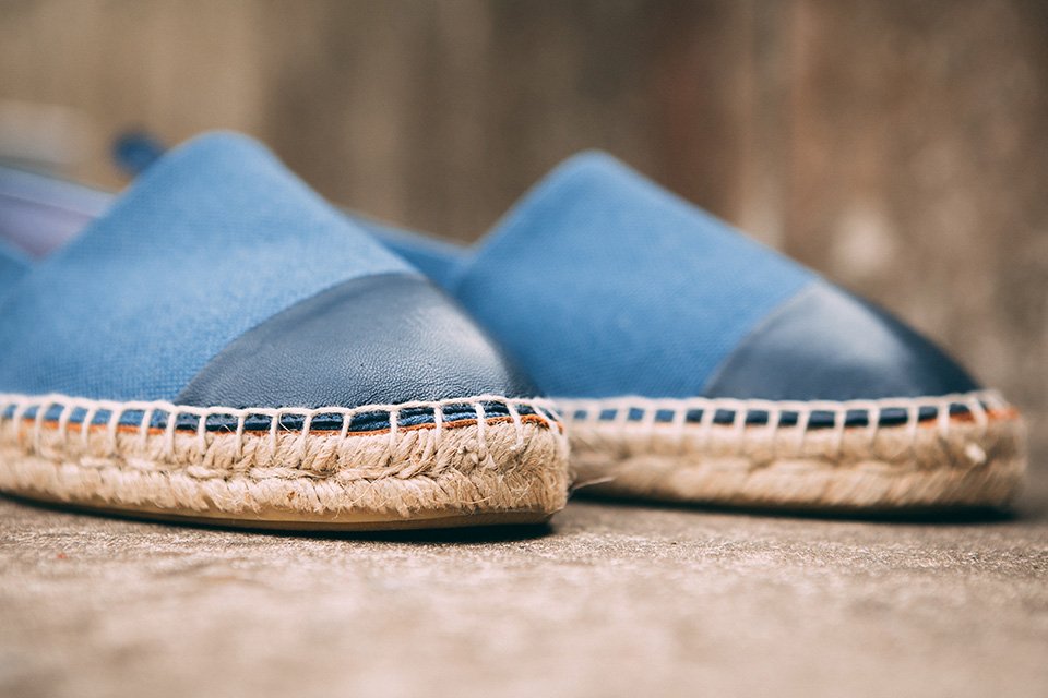 Espadrilles Montlimart conception coutures