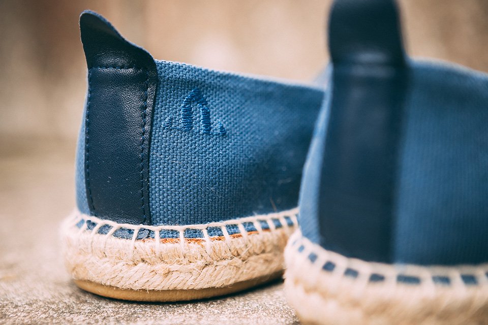 Espadrilles Montlimart design languette cuir