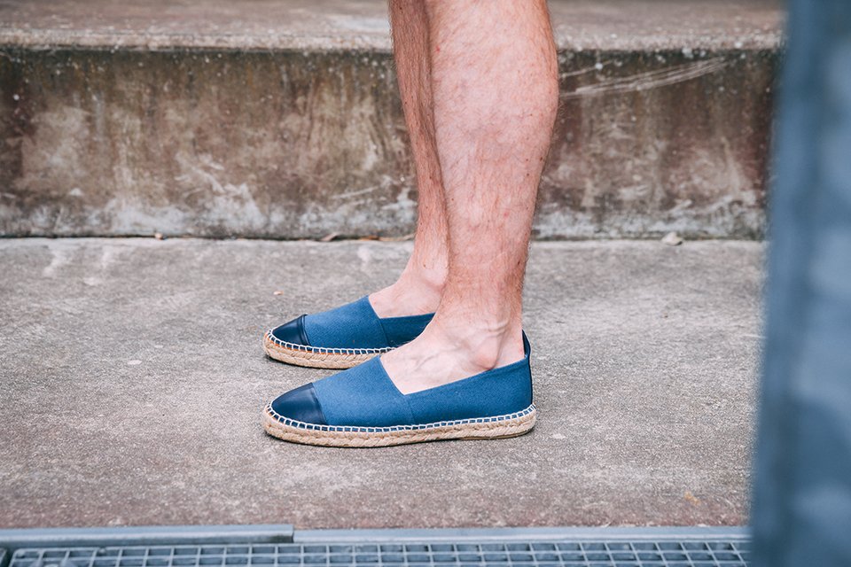 Espadrilles Montlimart essayage côté