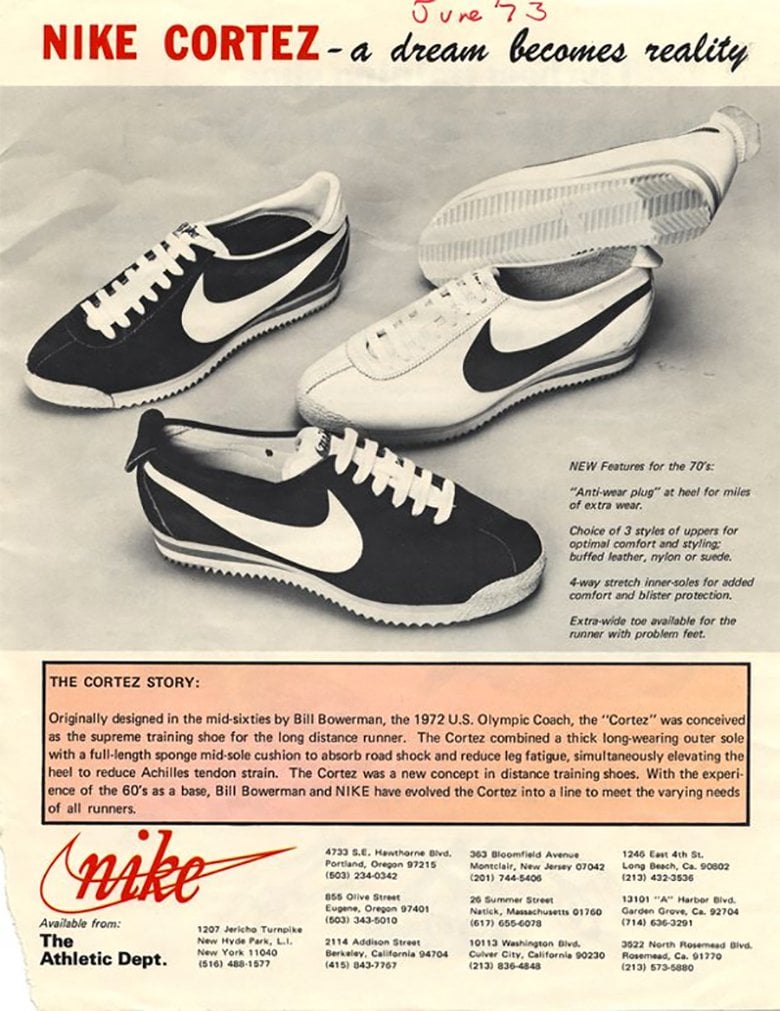 Baskets Nike Cortez : histoire d'une 