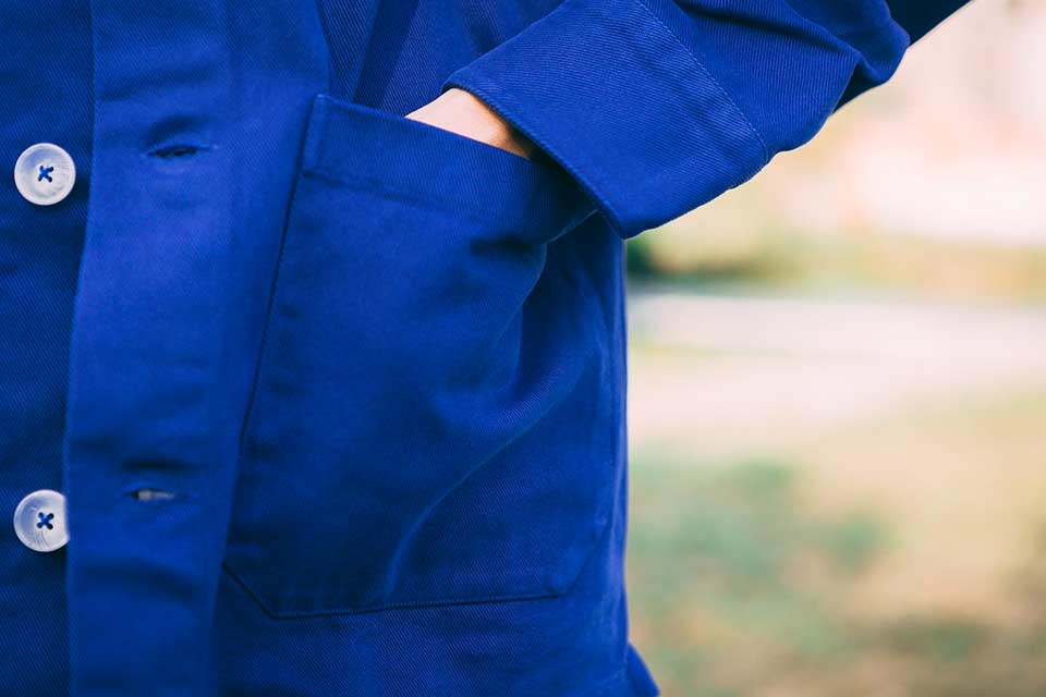 Veste de travail - Homme - Bleu de Cocagne