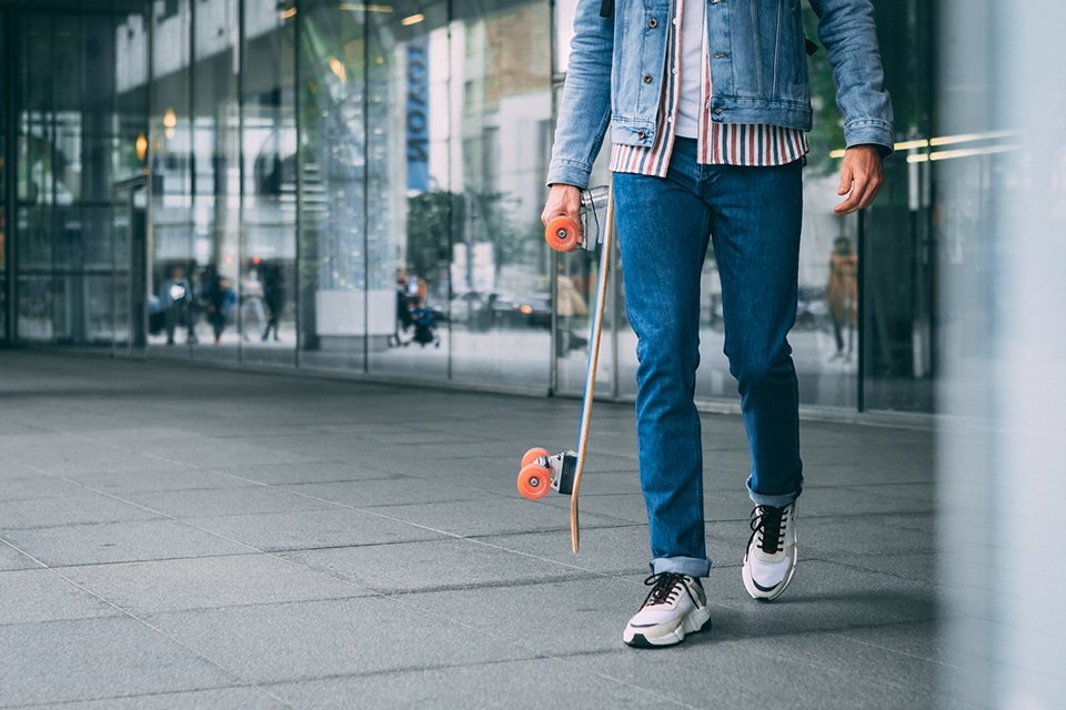 look homme surf skate jean paname collections