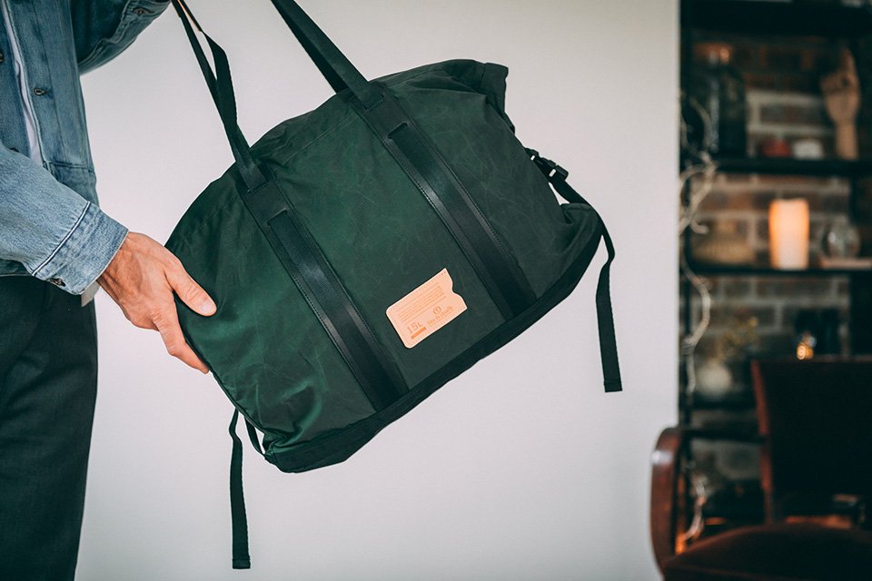 Sac bleu de chauffe vert