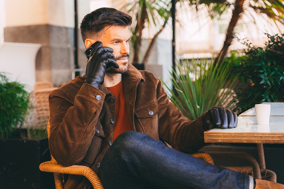 Gants en Cuir non Doublés pour Homme - Chaud & Elegant