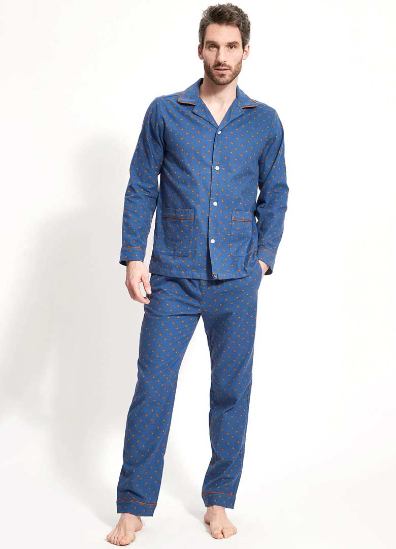 Chemises de nuit Arthur pour homme en coloris Bleu Pyjama long coton Pyjamas Homme Vêtements Vêtements de nuit Pyjamas et vêtements dintérieur 