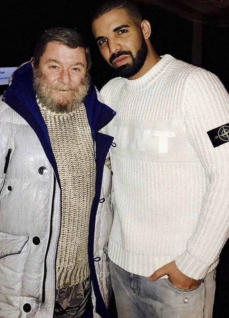 drake avec carlo rivetti stone island