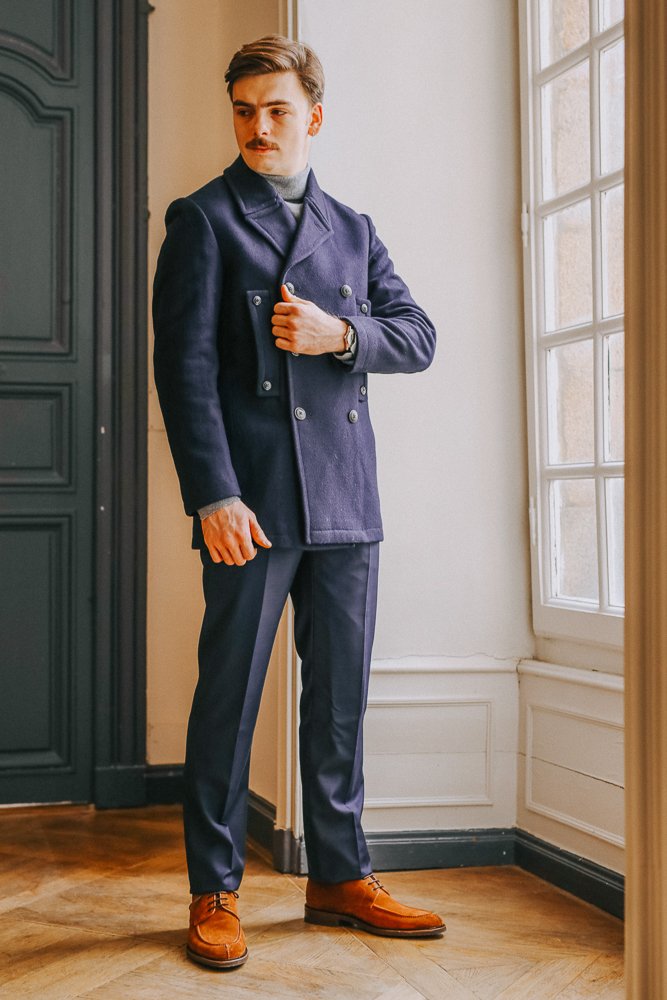 Caban sales marin homme