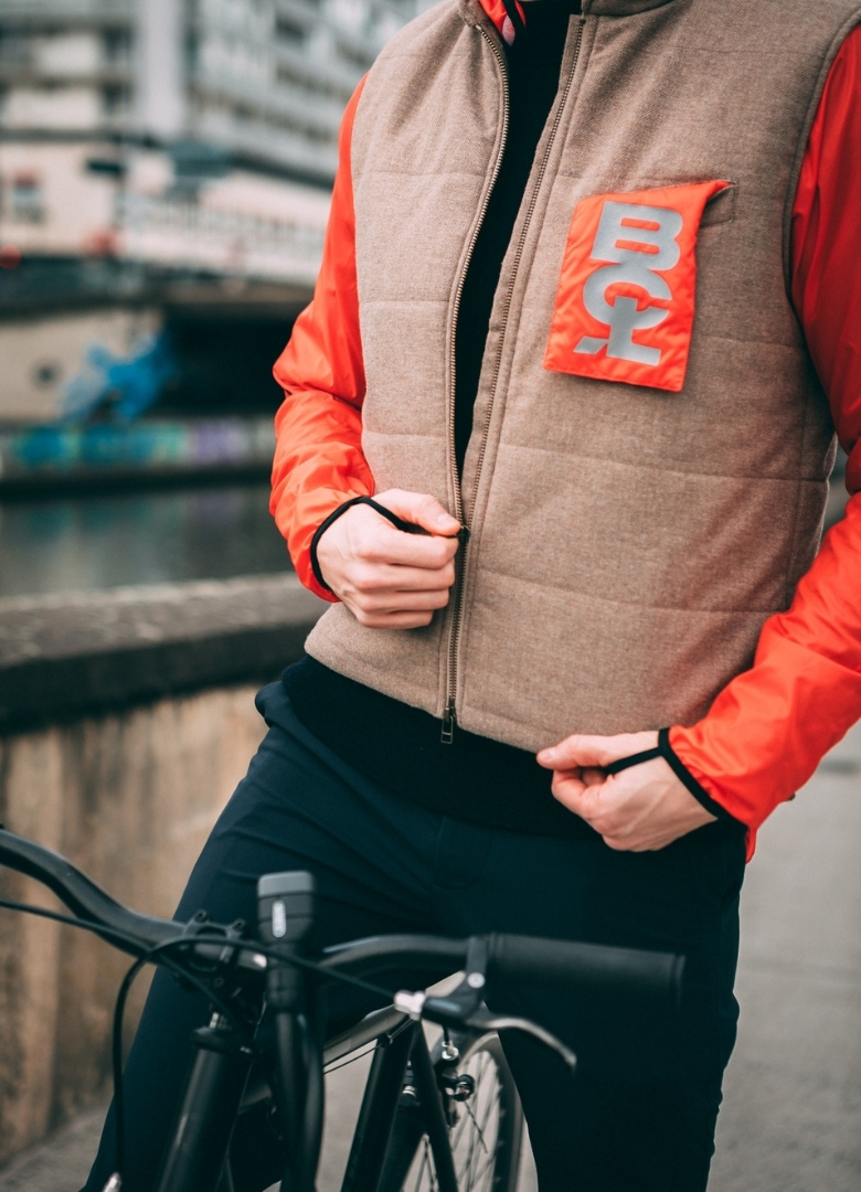 veste gilet bouclé velotaf fermeture