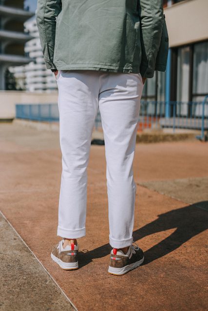 look max la caravelle pantalon mr marvis blanc dos