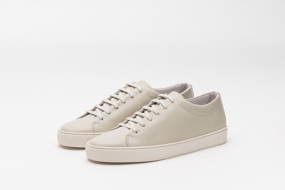 Baskets montantes homme : cuir blanc, suède vegan vert - Alexis