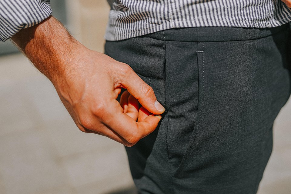 Pantalon poche sales italienne homme