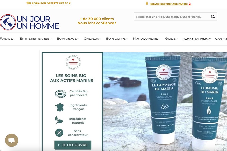 Un jour un homme cosmetique