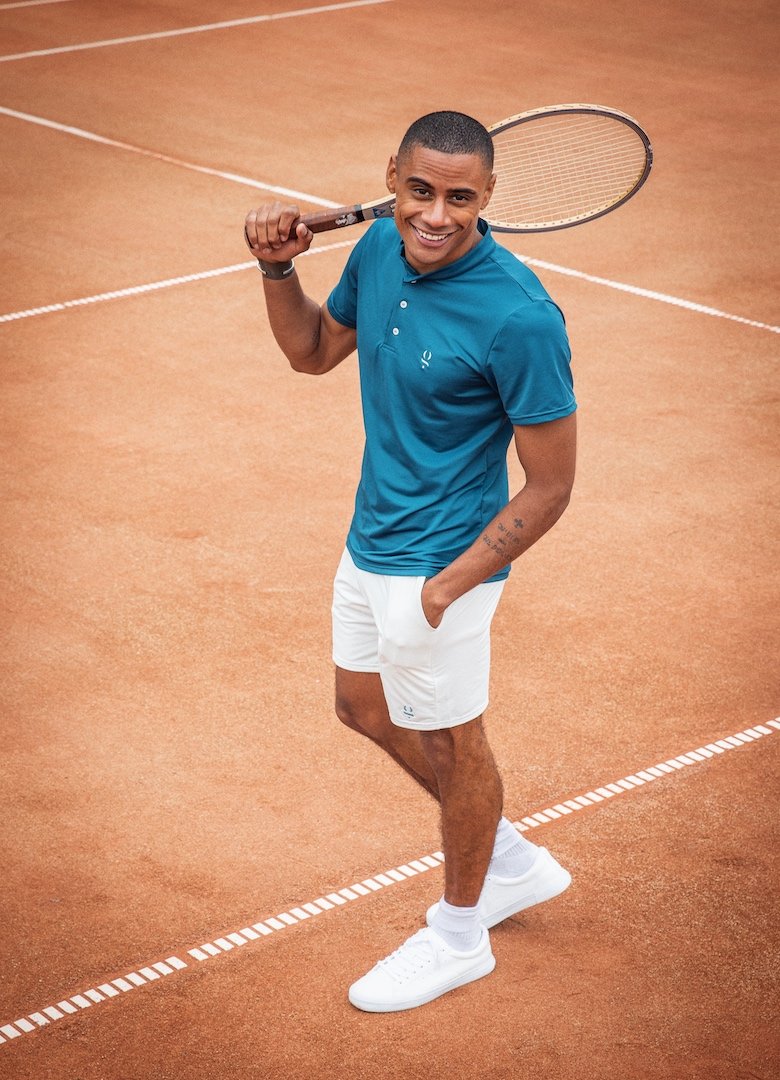 ligne vetements homme court tennis