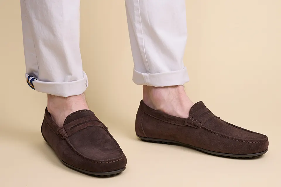 Mocassin Homme Luxe Tous Les Assortis Vert Tendance Chaussures De Conduite Homme Pas Cher V 899