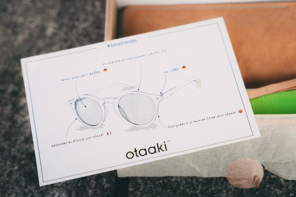 Lunettes de soleil Otaaki boite papier