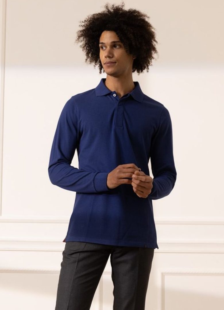 the nines polo coton bio manches longues