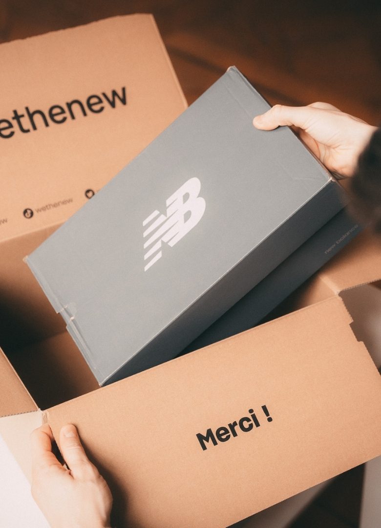 test et avis wethenew sneakers new balance 550 unc sortie box