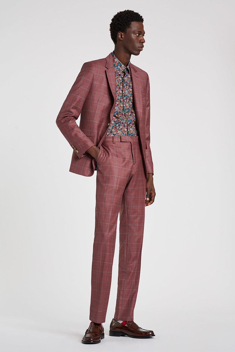 chemise a fleurs avec costume paul smith