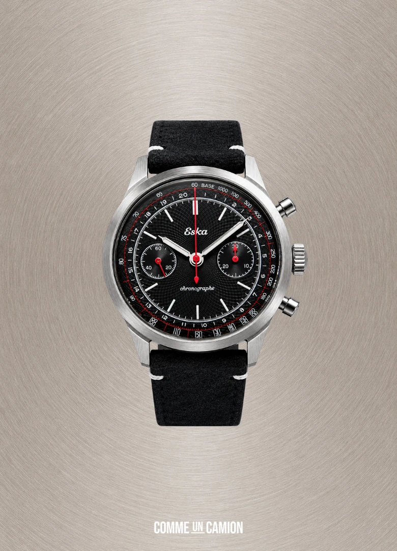 montre automobile homme eska chronographe racing midnight V2