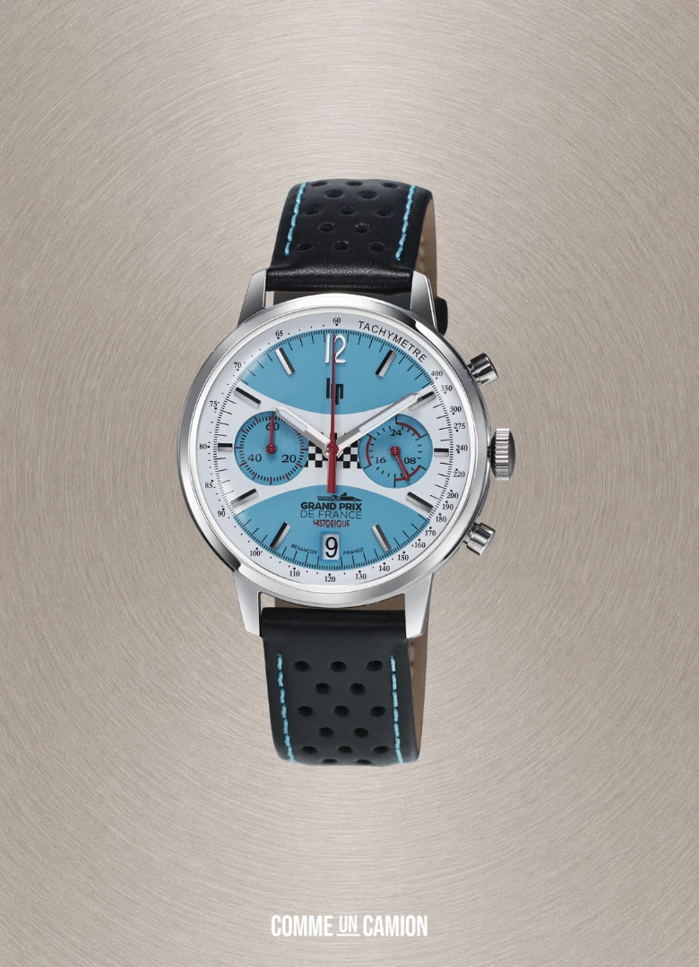 montres automobile homme lip grand prix de france historique modele rallye meca quartz v2