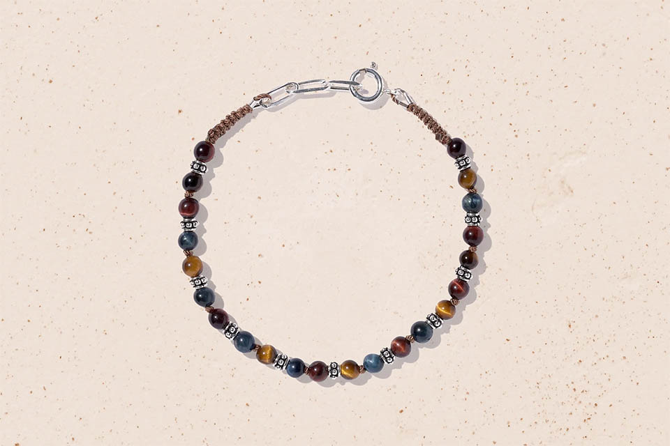 bracelet homme oeil de tigre argent gumy tityaravy