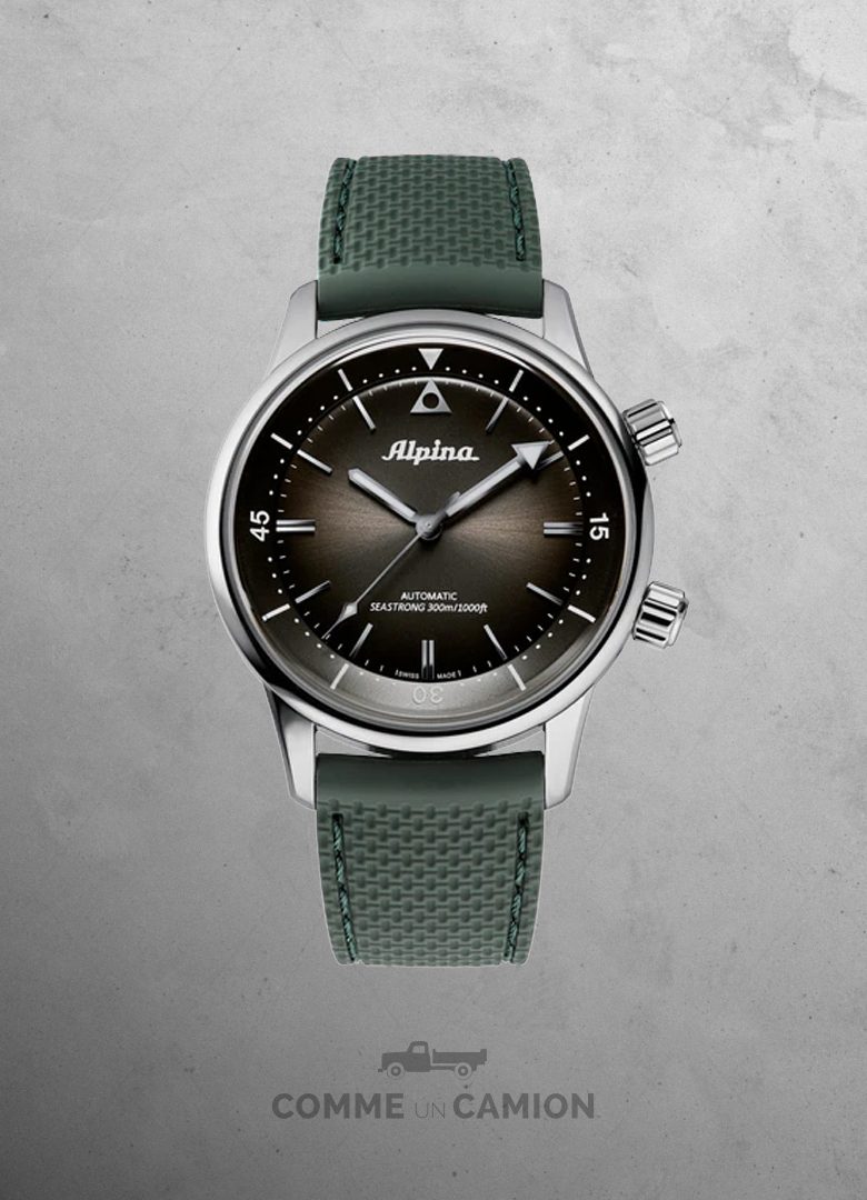 montre alpina verte