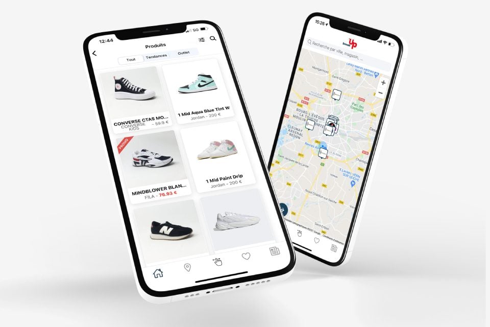 sneakup application mobile sneakers map