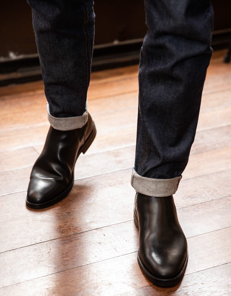 chelsea boots artisan lab selvedge