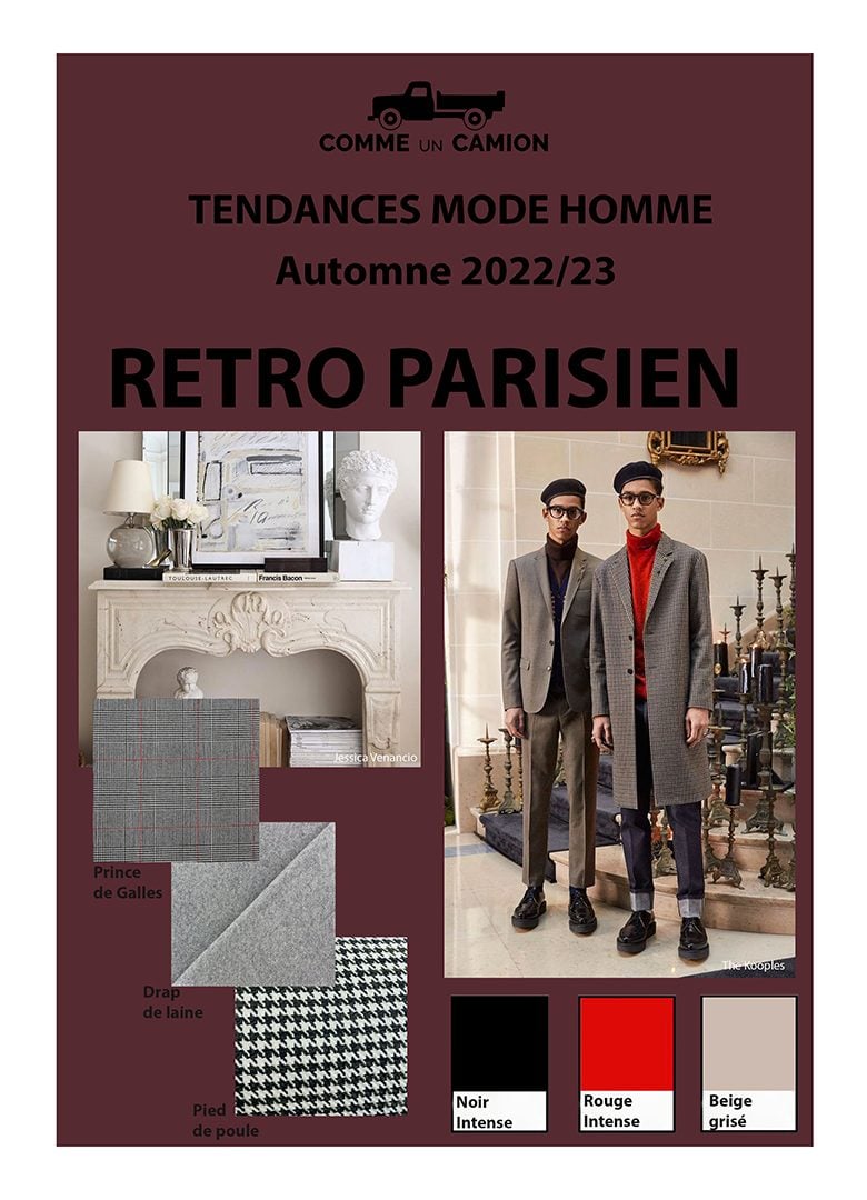 tendances automne hiver 2022 mode masculine parisien chic dandy rétro