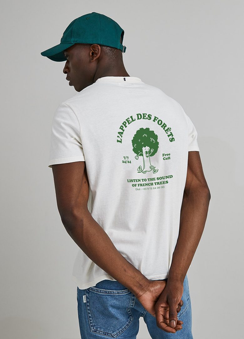 t shirt écru appel forêts