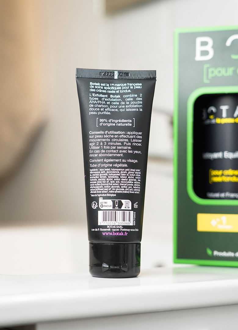 Botak exfoliant composition